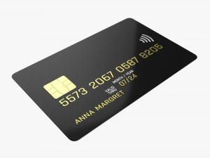 Carta di debito di credito 02 Modello 3D