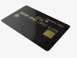 Credit debit card 02 3D Model