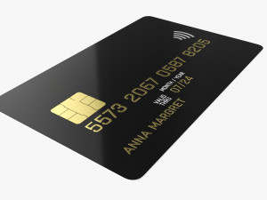 Credit debit card 02 3D Model