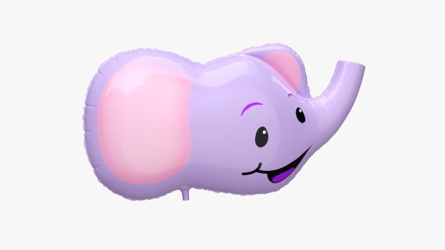 Decoration foil balloon 01 Elephant Modèle 3D .c4d .max .obj .3ds .fbx .stl .blend 