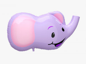 Decoration foil balloon 01 Elephant 3D Model