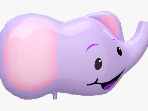 Decoration foil balloon 01 Elephant 3D Model