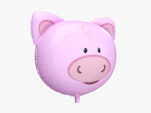 Decoration foil balloon 03 Pig Modèle 3D