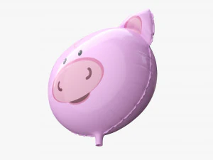 Decoration foil balloon 03 Pig 3D Model