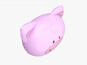 Decoration foil balloon 03 Pig 3D Model