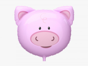 Decoration foil balloon 03 Pig Modelo 3D