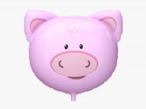 Decoration foil balloon 03 Pig 3D Model
