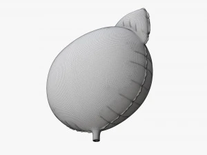 Decoration foil balloon 03 Pig 3D Model