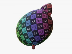 Decoration foil balloon 03 Pig 3D Model