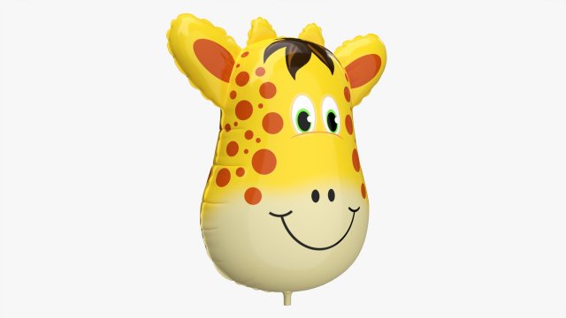 Decoration foil balloon 04 Giraffe Model 3D .c4d .max .obj .3ds .fbx .stl .blend 