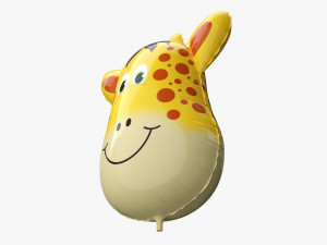 Decoration foil balloon 04 Giraffe Model 3D