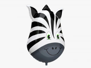 Dekoracyjny balon foliowy 05 Zebra Model 3D