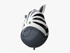 Decoration foil balloon 05 Zebra 3D Model