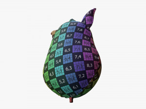Decoration foil balloon 05 Zebra 3D Model