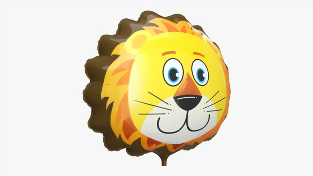 Decoration foil balloon 07 Lion Modello 3D .c4d .max .obj .3ds .fbx .stl .blend 