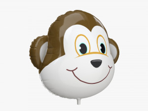 Decoration foil balloon 08 Monkey Modelo 3D