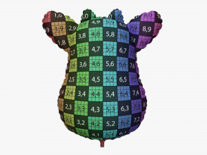 Decoration foil balloon 09 Cow Model 3D