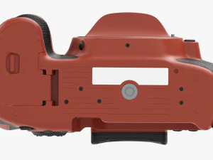 DSLR camera body open orange 3D Model