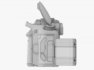 DSLR camera body open orange 3D Model