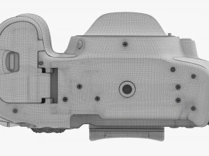 DSLR camera body open orange 3D Model