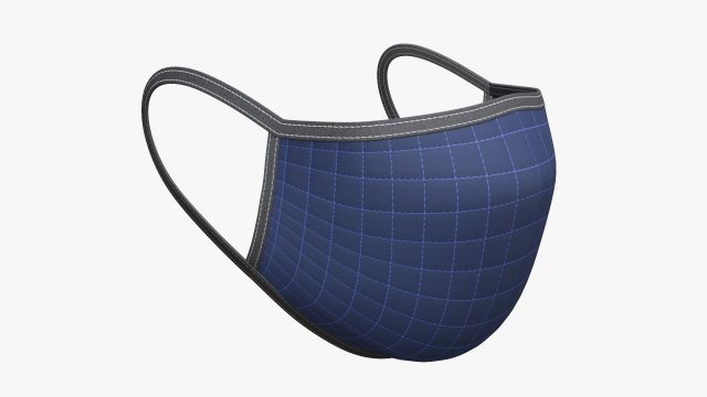 Fabric mask 02 3D Model .c4d .max .obj .3ds .fbx .stl .blend 