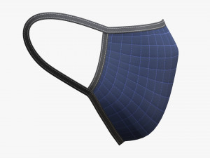 Fabric mask 02 3D Model