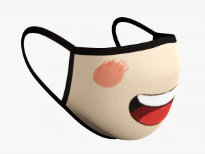 M&aacute;scara de tecido 04 Modelo 3D