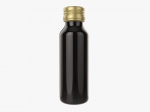 Glass bottle mockup 01 3D Model