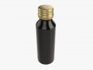 Glass bottle mockup 01 3D Model