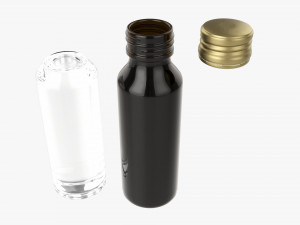 Glass bottle mockup 01 Model 3D