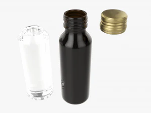 Glass bottle mockup 01 3D Model