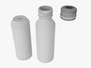 Glass bottle mockup 01 Model 3D