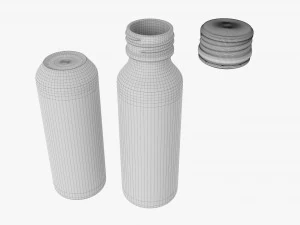 Glass bottle mockup 01 3D Model