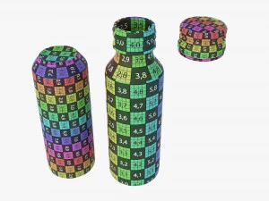Glass bottle mockup 01 3D Model