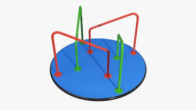 Merry-go-rounds carousel 04 3D Модель .c4d .max .obj .3ds .fbx .stl .blend 