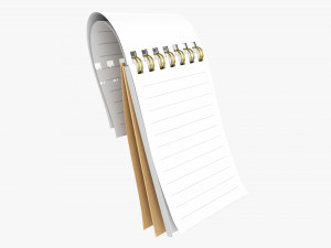 Notebook with spiral 01 flipped 3D Model