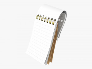 Notebook with spiral 01 flipped Modèle 3D