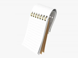 Notebook with spiral 01 flipped 3D Model