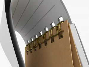 Notebook with spiral 01 flipped 3D Model