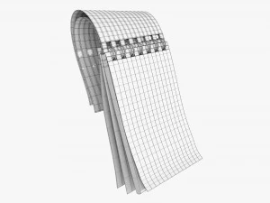 Notebook with spiral 01 flipped 3D Model