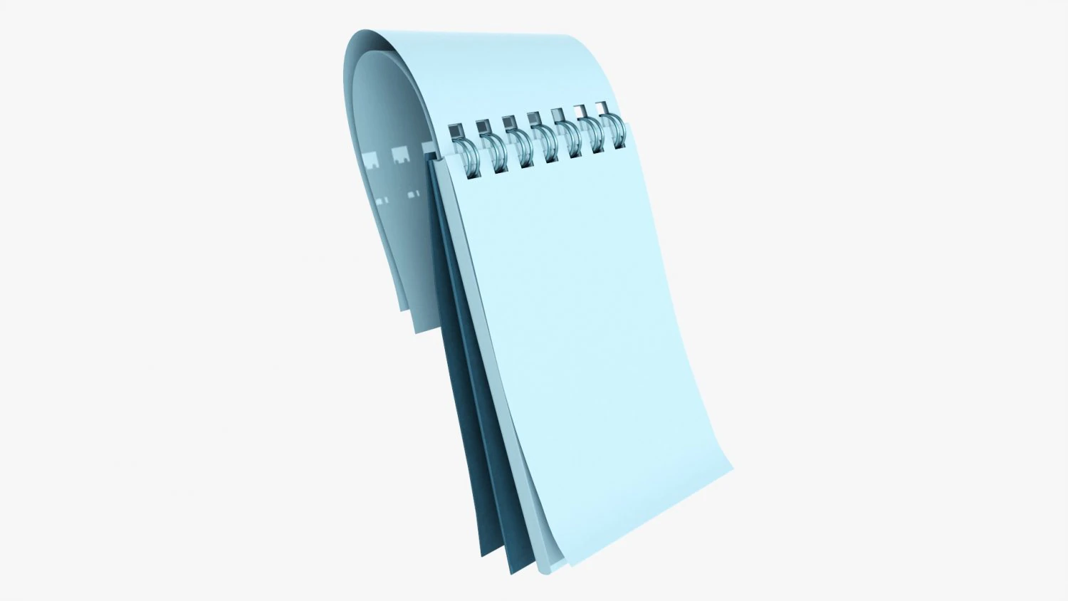 Notebook with spiral 01 flipped v2 3D Model .c4d .max .obj .3ds .fbx .stl .blend