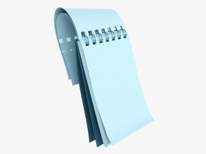 Notebook with spiral 01 flipped v2 3D Model