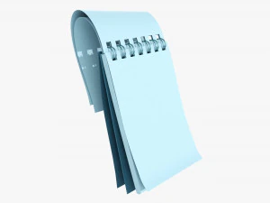 Cuaderno con espiral 01 volteado v2 Modelo 3D