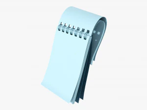 Notebook with spiral 01 flipped v2 3D Model