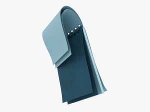 Notebook with spiral 01 flipped v2 3D Model