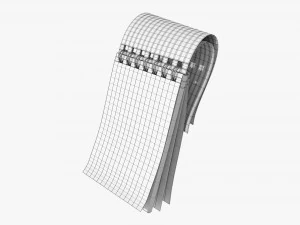 Notebook with spiral 01 flipped v2 3D Model