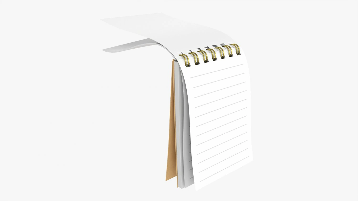 Notebook with spiral 01 opened 3D Model .c4d .max .obj .3ds .fbx .stl .blend