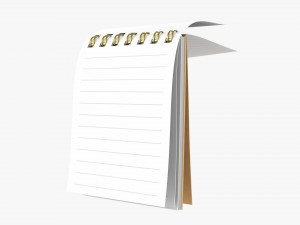 Notebook with spiral 01 opened 3D मॉडल