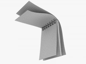 Notebook with spiral 01 opened 3D Model