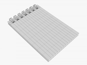 Notebook with spiral 02 3D Model
